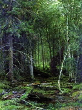 Ivan Ivanovich Shishkin Werke - Backwoods 1872 klassische Landschaft Ivan Ivanovich